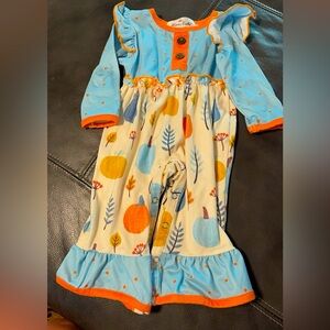 Baby girl pumpkin outfit